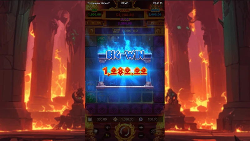 Treasures of Hades 2 — veliki dobitak na proširenoj mreži 7×7 u slotu od Rectangle Games